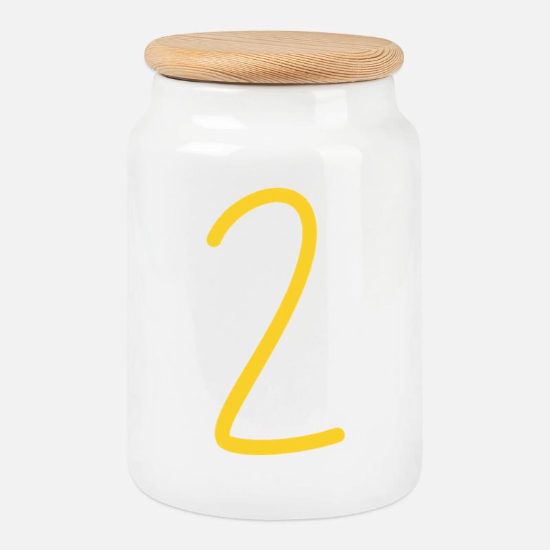 2 - Boîte à biscuits avec couvercle en bois - blanc