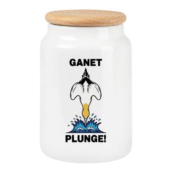 Gannet Loon Sea Plunge Gannet - Cookie Jar with Wooden Lid - white - Front