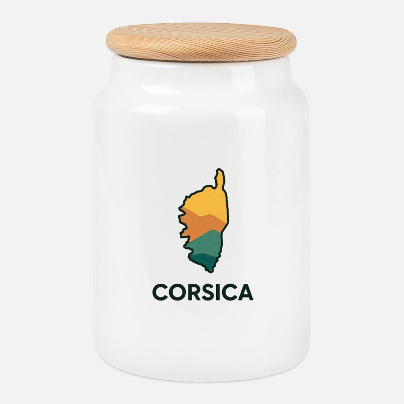 Corsica Bella - Keksdose mit Holzdeckel - Weiß