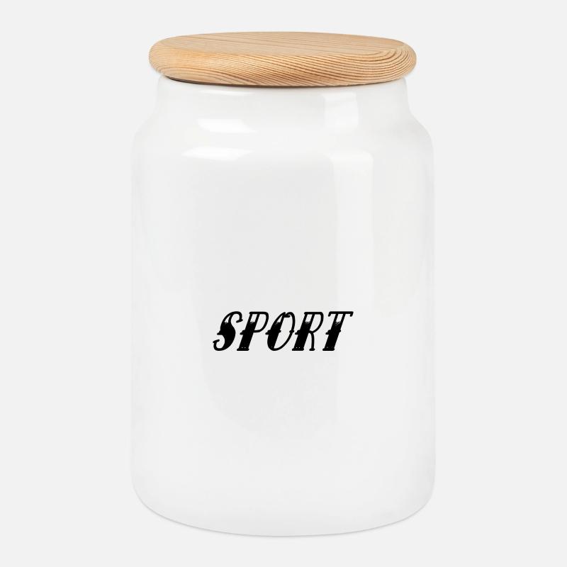  SPORT - Keksdose mit Holzdeckel - Weiß