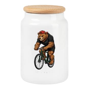 Vélo de route Vélo Vélo Sport Vélo VTT - Boîte à biscuits avec couvercle en bois - blanc - Devant