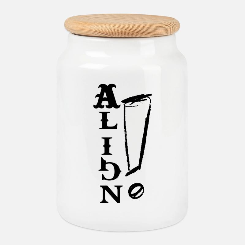 ALIGN – Signature Design - Keksdose mit Holzdeckel - Weiß
