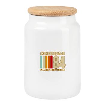 Original 84 Limited Edition - Cookie Jar with Wooden Lid - white - Front