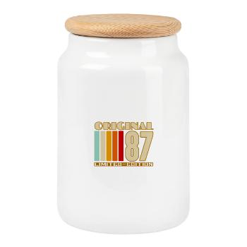 Original87 Limited Edition Palette - Boîte à biscuits avec couvercle en bois - blanc - Devant