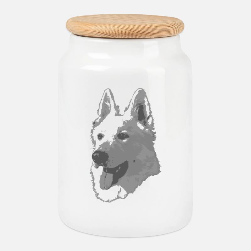 Berger Blanc Suisse - Keksdose mit Holzdeckel - Weiß