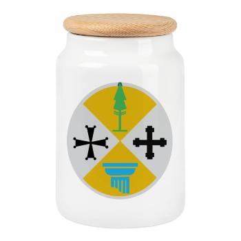 Calabre Italie - Boîte à biscuits avec couvercle en bois - blanc - Devant