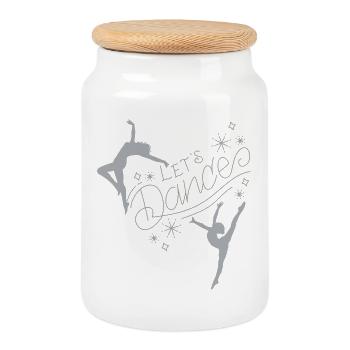 Let's Dance - Dancing T-Shirt - Keksdose mit Holzdeckel - Weiß - Vorne