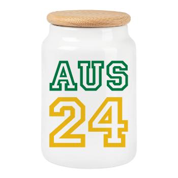 Australia Australien - Keksdose mit Holzdeckel - Weiß - Vorne