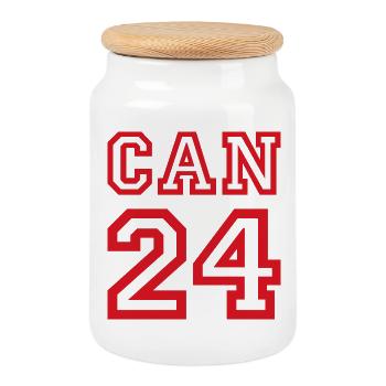 Canada Kanada - Cookie Jar with Wooden Lid - white - Front