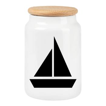 Yes, i am a Sailor - Keksdose mit Holzdeckel - Weiß - Vorne