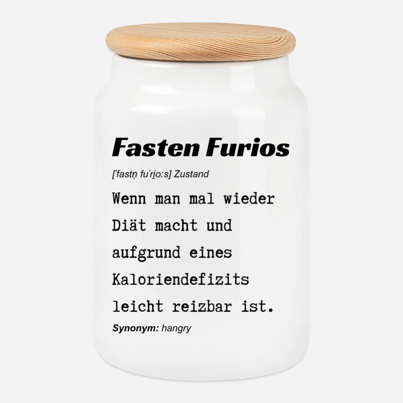 Fasten Furios - Keksdose mit Holzdeckel - Weiß