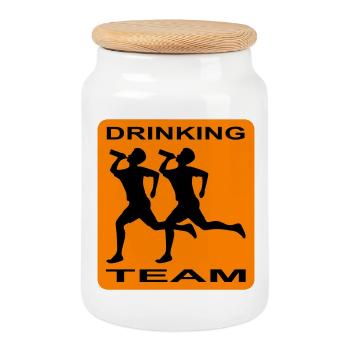 Team Vatertag Bier - Keksdose mit Holzdeckel - Weiß - Vorne