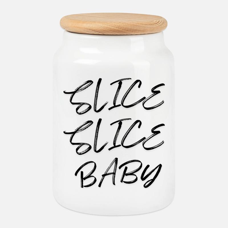 Slice Slice Baby - Keksdose mit Holzdeckel - Weiß