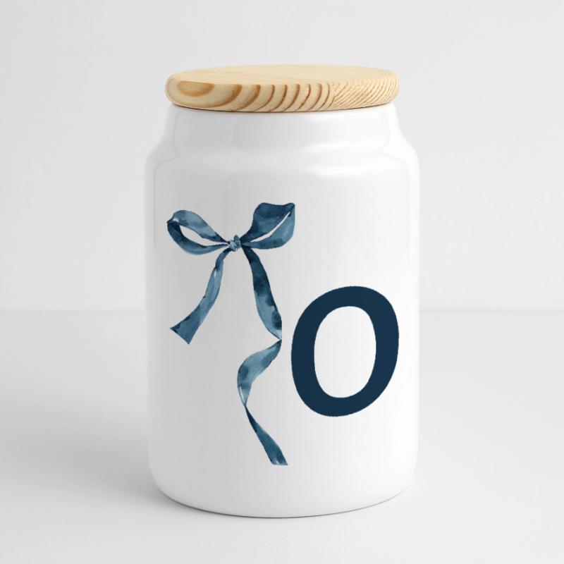 Monogramm oder Geschenkidee Keksdose mit Holzdeckel