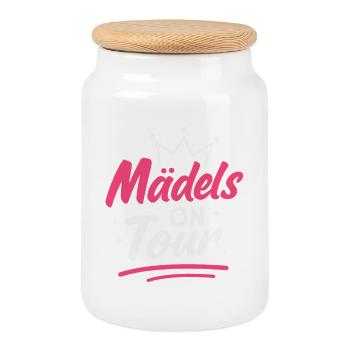 Girls on Tour Girls' Night Mallorca Party - Cookie Jar with Wooden Lid - white - Front