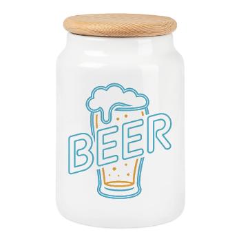  Beer - Cool Beer Logo - Cookie Jar with Wooden Lid - white - Front
