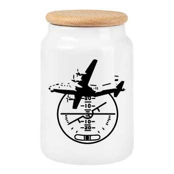 An-12 - Keksdose mit Holzdeckel - Weiß - Vorne