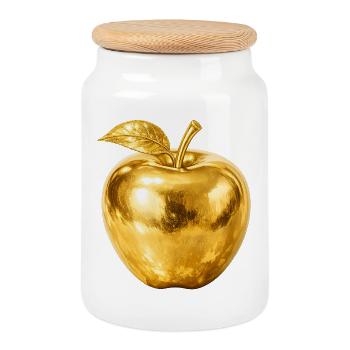Goldener Apfel | Venus, Aphrodite, Helena, Paris - Keksdose mit Holzdeckel - Weiß - Vorne