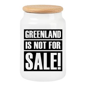 greenland is not for sale Design - Keksdose mit Holzdeckel - Weiß - Vorne