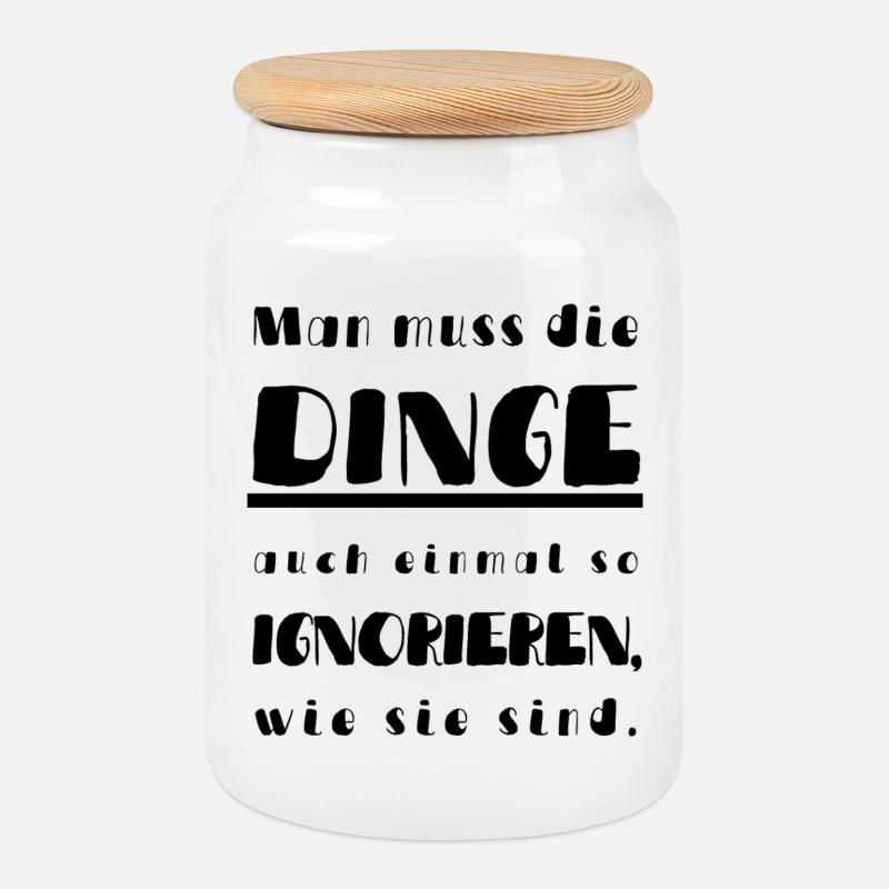 Manche Dinge - Keksdose mit Holzdeckel - Weiß