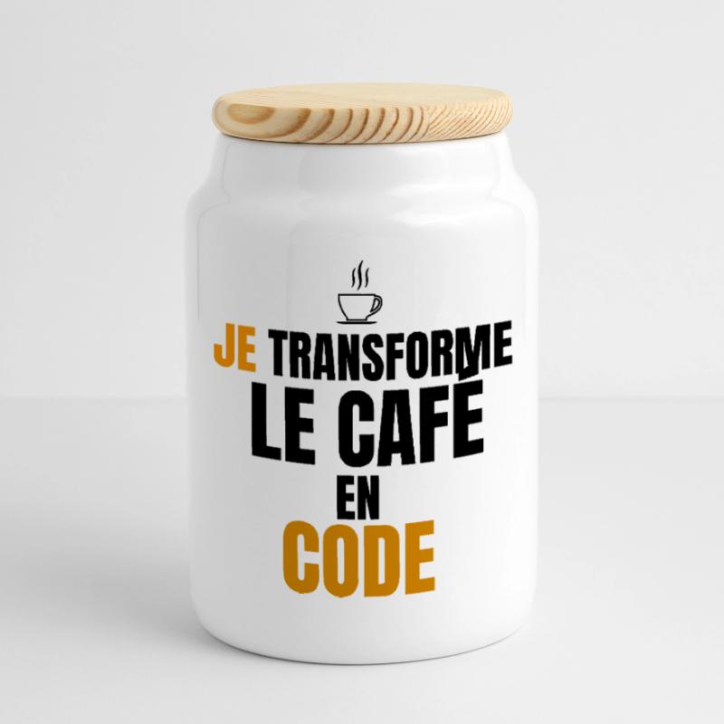 I turn the code into a coffee Cookie Jar with Wooden Lid