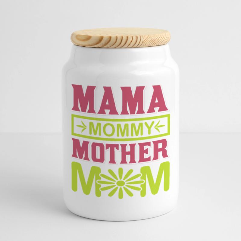 Mama Mama Mama Mama süßes Mutterschaftsgeschenk-Hemd Keksdose mit Holzdeckel