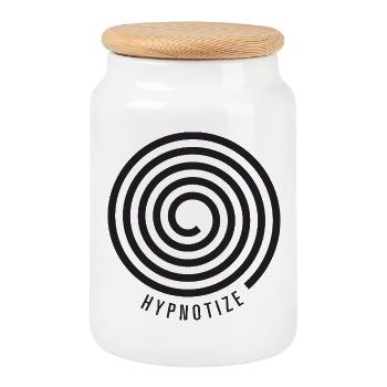 Hypnotize - Cookie Jar with Wooden Lid - white - Front