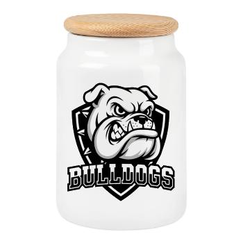 Bulldog Fury Crest Tee - Keksdose mit Holzdeckel - Weiß - Vorne
