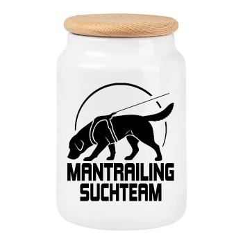 Labrador Mantrailing Suchteam Hunde Hund Wilsigns - Keksdose mit Holzdeckel - Weiß - Vorne