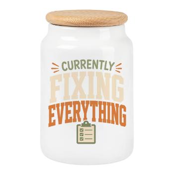 Head of the daycare center, head of the preschool - Cookie Jar with Wooden Lid - white - Front