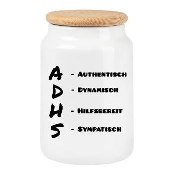 Abstrakter Farbverlauf Bleistiftzeichnung - Keksdose mit Holzdeckel - Weiß - Vorne