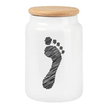 natural runners barfuß schwarz - Keksdose mit Holzdeckel - Weiß - Vorne