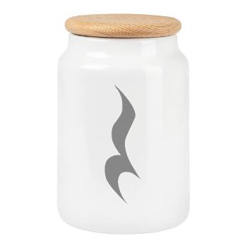 Symbole du repos du quartier de la musique - Boîte à biscuits avec couvercle en bois - blanc - Devant