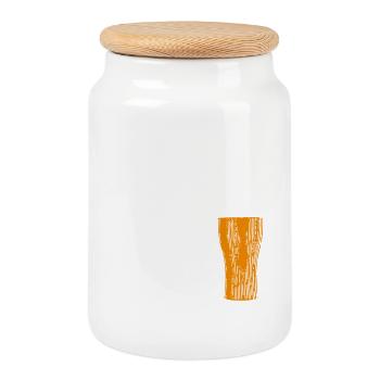 Chemise de bière drôle - Boîte à biscuits avec couvercle en bois - blanc - Devant