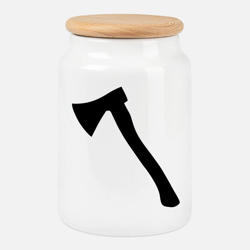 Hachette - Boîte à biscuits avec couvercle en bois - blanc