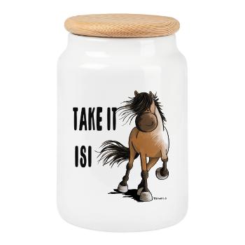Take It Isi - Keksdose mit Holzdeckel - Weiß - Vorne
