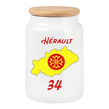 Hérault - Keksdose mit Holzdeckel - Weiß - Vorne