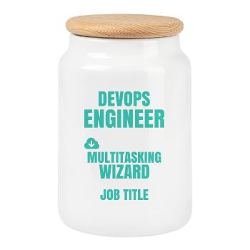 Assistant multitâche DevOps Engineer - Boîte à biscuits avec couvercle en bois - blanc - Devant