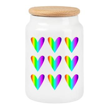 PAPA. FÊTE DES PÈRES. BONNE FÊTE PAPA. COEUR - Boîte à biscuits avec couvercle en bois - blanc - Devant