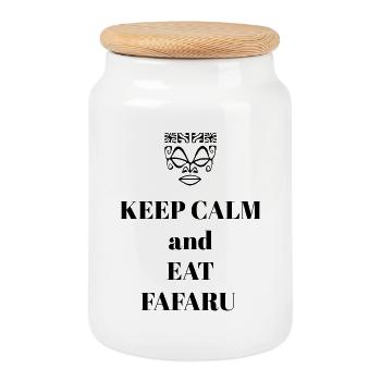 FAFARU - Keksdose mit Holzdeckel - Weiß - Vorne