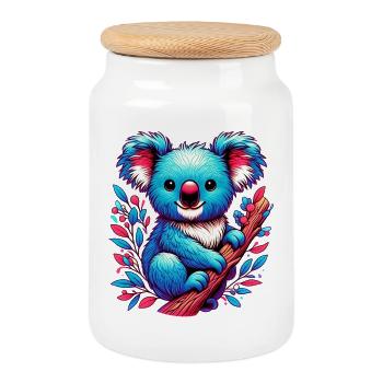 Koala - Keksdose mit Holzdeckel - Weiß - Vorne
