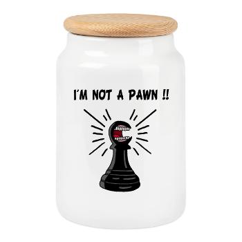 The Rebel Pawn - Cookie Jar with Wooden Lid - white - Front