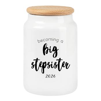 Future stepsister - Cookie Jar with Wooden Lid - white - Front