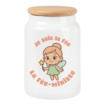 I Am the Fairy-Minist – Humor & Feminismus - Keksdose mit Holzdeckel - Weiß - Vorne