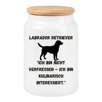 Labbi-1- - Keksdose mit Holzdeckel - Weiß - Vorne
