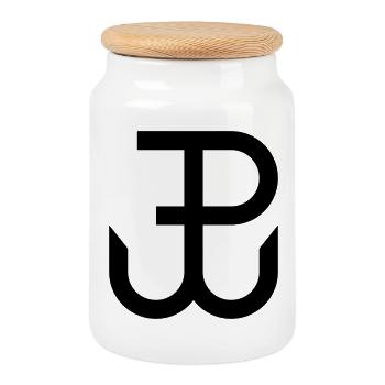 Kotwica Poland - Cookie Jar with Wooden Lid - white - Front