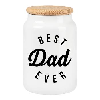 Papa Held 2026 Best Dad Ever - Keksdose mit Holzdeckel - Weiß - Vorne