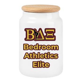 Bedroom Athletics Elite Logo Dirty Kinky - Cookie Jar with Wooden Lid - white - Front