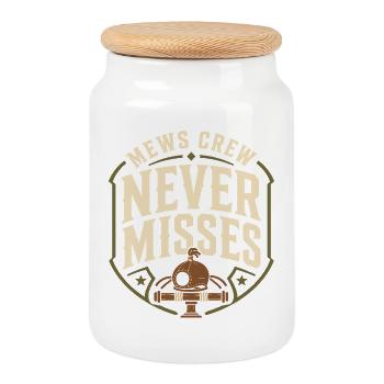 Falconry Falconers Birds of Prey Birds of Prey Guides - Cookie Jar with Wooden Lid - white - Front
