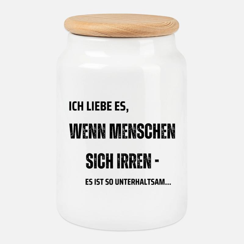 Menschen irren sich - Keksdose mit Holzdeckel - Weiß